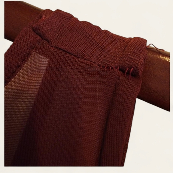 David's Bridal Burgundy Chiffon Maxi Dress Formal Gown Sleeveless Bridesmaid - 0 - Picture 5 of 7